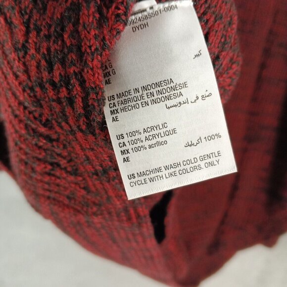 NWT $49 Style&Co Fall Ribbed Sweater LARGE(12-14) Cowl Neck Pullover Burgundy - Picture 10 of 10